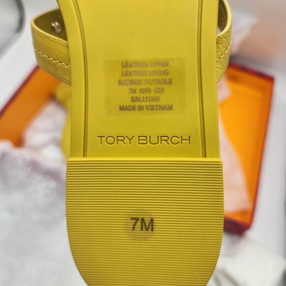 NEW Tory Burch MILLER SANDAL Leather PEAR Size 7 #151169 - Picture 3 of 5